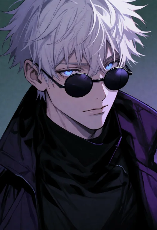 Darksynthstyle, The Image Presents A Striking Young Man With...