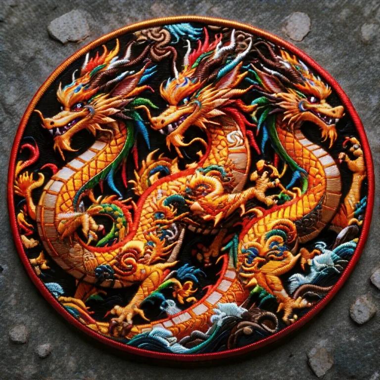 Ral-embroideredpatch, Masterpiece, Patch Of Three-headed Yel...