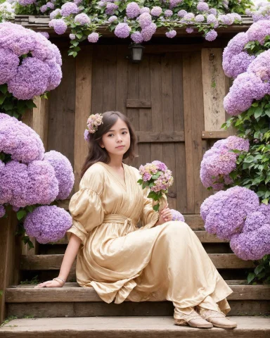 Warm Light, Portrait Photo Of A Girl Wearing A Golden Silk D... — Stable Diffusion AI Prompt: ((warm light)), portrait photo of a girl wearing a golden silk dress sitting on...