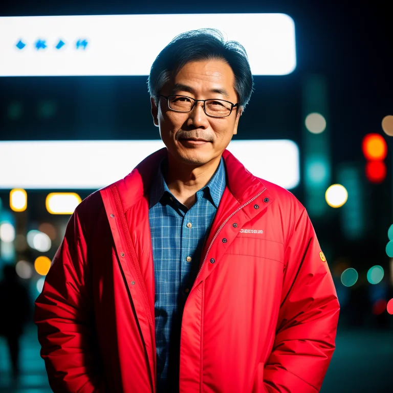 Raw Photo, A Portrait Photo Of 50 Y.o Japanese Man In Clothe...