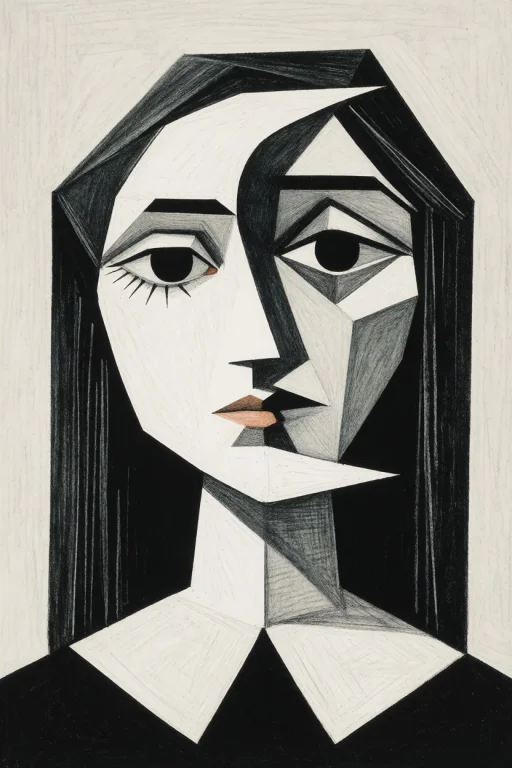 Drawing, Zidiusart , 1 Girl , Geometric Shape Body , Geometr...