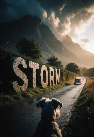 Zidiusart. A Schnauzer Looking Ahead To An Oncoming Thunders... — Stable Diffusion AI Prompt: zidiusArt. A schnauzer looking ahead to an oncoming thunderstorm. The schnauzer...