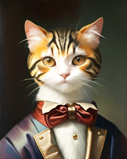Highly Detailed, Best Quality, Oil Painting, Steampunk Cat,...