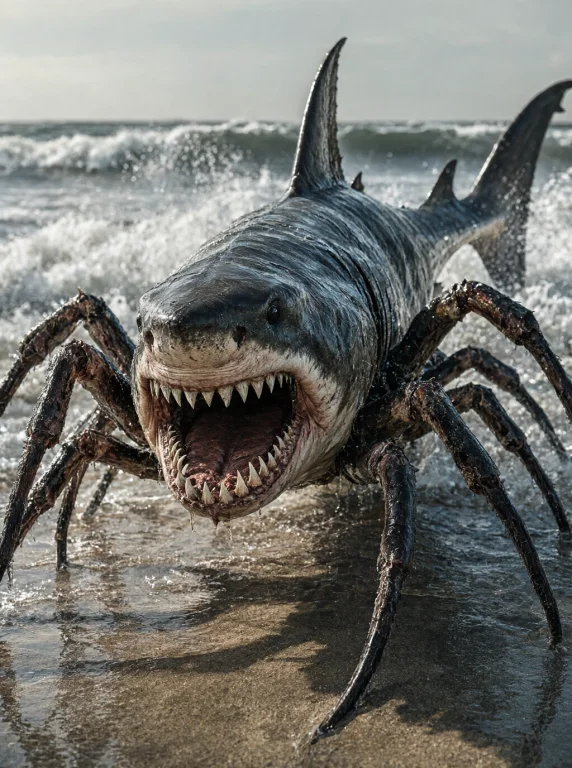 A Monstrous Hybrid Creature Combining The Ferocity Of A Grea...