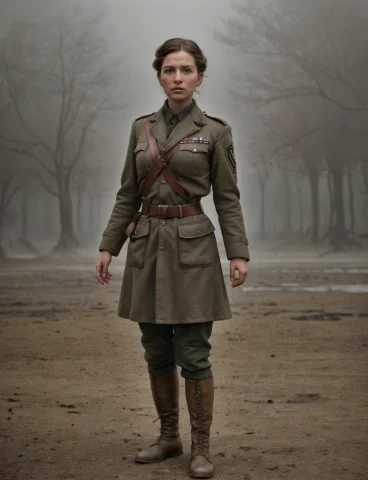 Native-tribal Style 1943, Normandy, French Atlantic Coast, E... — Stable Diffusion AI Prompt: Native-Tribal style 1943, Normandy, French Atlantic coast, early fog-laden dawn,...