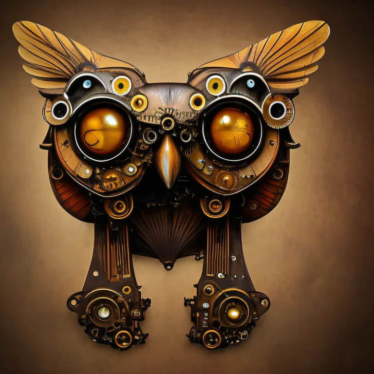 Model Hash 199c5093f6, Steampunkai, Owl, Steampunk, Big Ears...