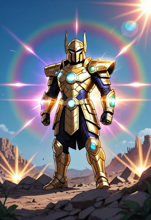 Thanos Standing Atop A Ruined Battlefield, Infinity Gauntlet...