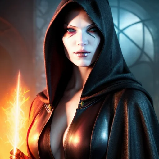 Ggwoman Cosplaying As Grim Reaper, She Has Celtic Skull Face...