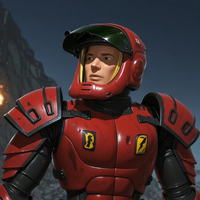 Strtrop,power Armor,codpiece, Helmet, Visor, Red Armor