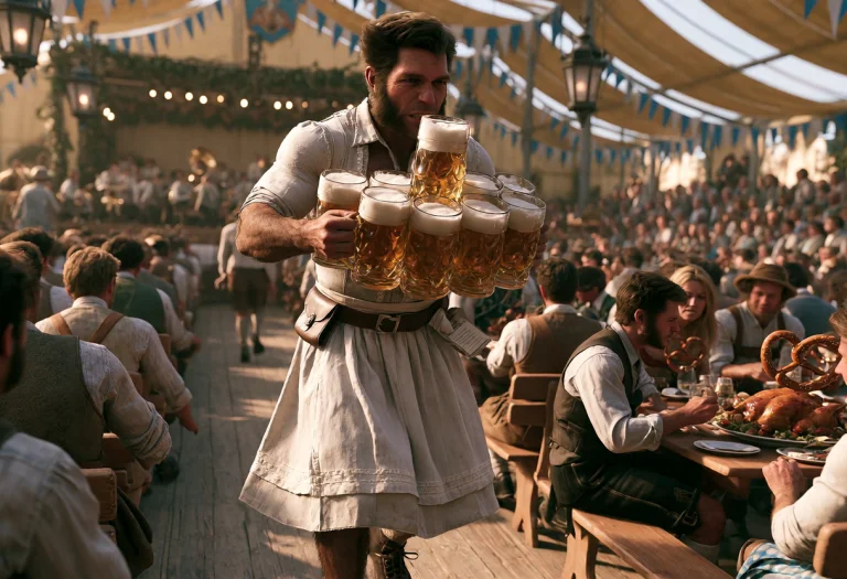 Soiverine, Hairy Man, 3d Render, Dressed As An Oktoberfest S...