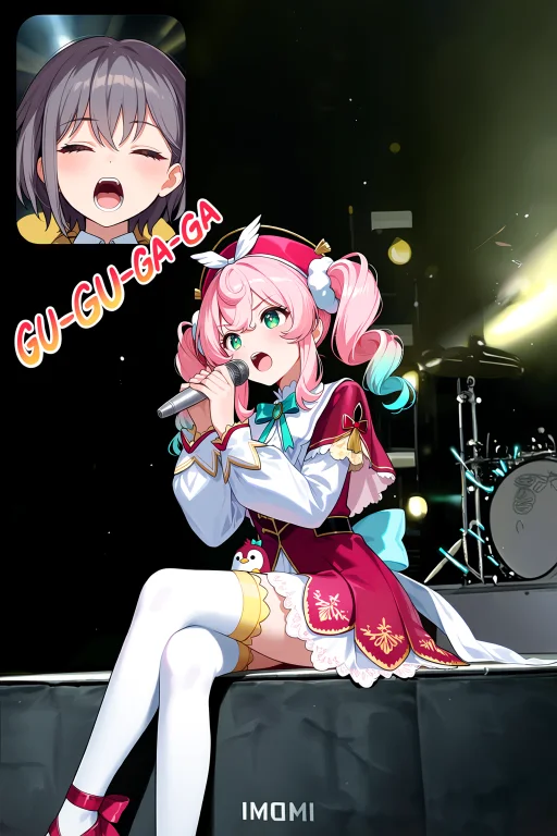 2 Girls, Hyacine, Takamatsu Tomori, Singing On Stage. Tomori...