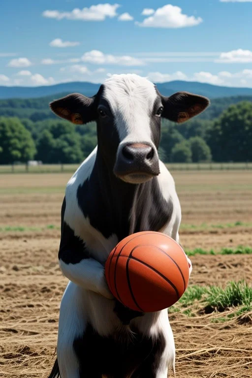 Nothing, A Cow With A Basketball, Ballin, , No Humans, Farml...