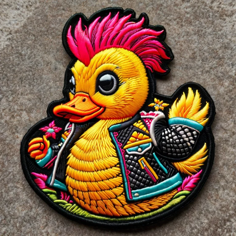 Ral-embroideredpatch, Artembroidery, A Yellow Rubber Bath Du...