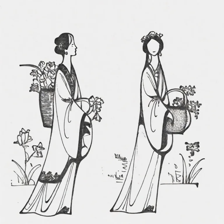 Zxygrayinkstyle, Two Women In Traditional Chinese Robes Carr...