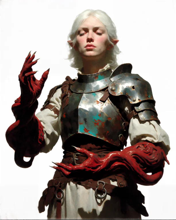 Yfg-fwshn A Figure Stands Centered Against Pure White. Pale...