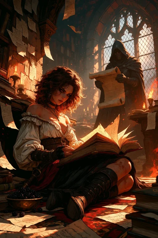 Ta86inkriot, Thin Black Outlines, A Detailed Fantasy Paintin...