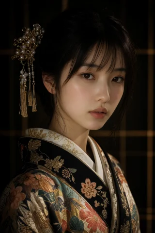 Hyper-realistic Portrait Of A Young Japanese Woman, Cinemati... — Stable Diffusion AI Prompt: Hyper-realistic portrait of a young Japanese woman, cinematic lighting, chiarosc...