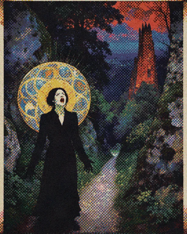 Bradhamel Art Style A Figure Stands Rooted On A Narrow Dirt...