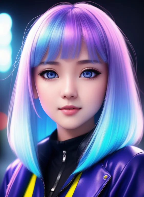 Masterpiece, Best Quality, Half Body, Portrait, Night City,...