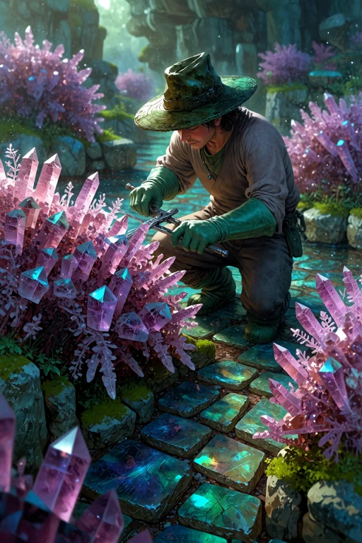 , Fluorite Mineral, Flu0rite, Iridiscent, A Crystal Garden W...
