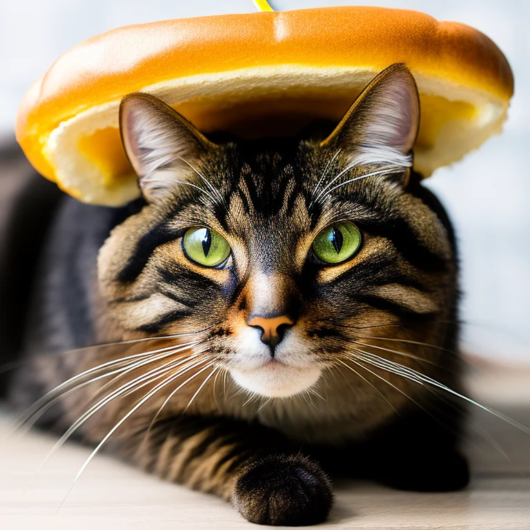 Kittypic-sdv2 In A Burger, Hamburger, Catburger Costume