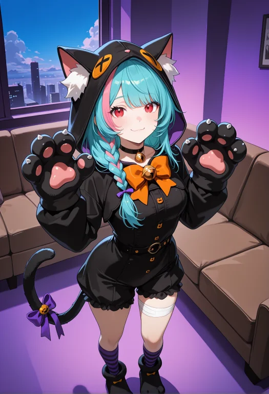 Masterpiece, Best Quality, Newest, 1girl, M1nt, Cat Ears, Ca...