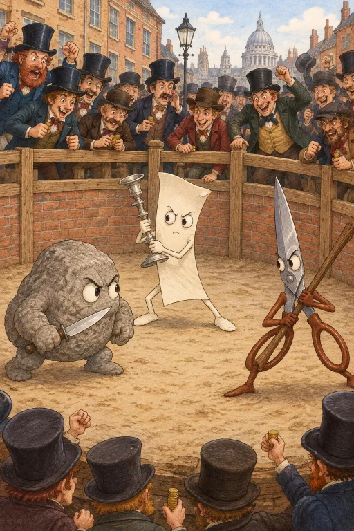 A Whimsical And Humorous Comic Of A Traditional Fighting Pit...