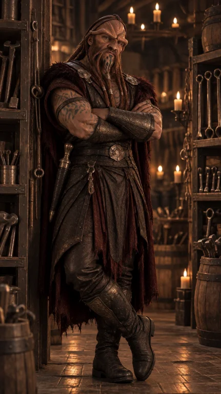 Lxnml Alien Warrior, Full Length, Eye-level, Arms Crossed, L...