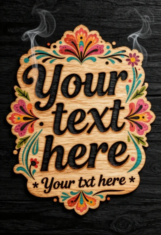 A Branding-iron Style Design Featuring A Western Aesthetic A...