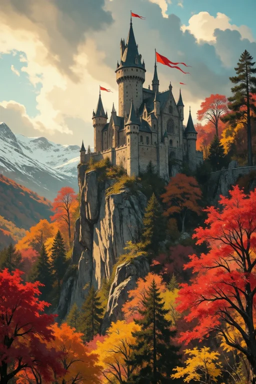 Nature, Epic Photorealistic Fantasy Landscape Of A Massive G...