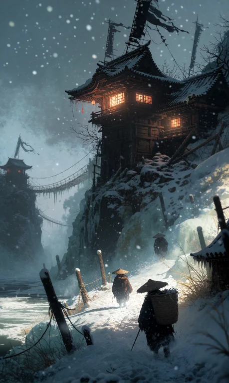 Kani2rer, Thin Black Outlines,a Hauntingly Beautiful Winter...