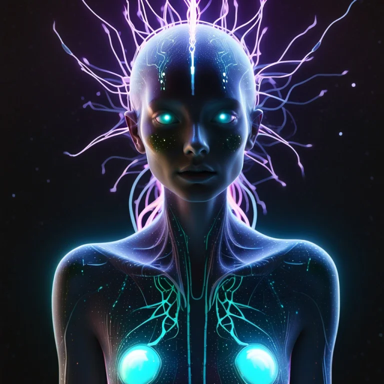 The Girl Is An Alien From Another World Bioluminescent Light...