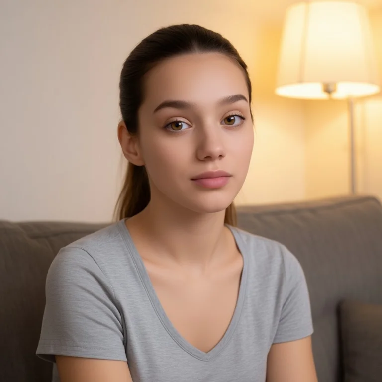 Marinax, A Portrait Of A Young Woman With No Makeup, Brown H...