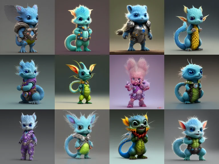 Tiny Fantasy Creature ,cbzbb, Detailed, Detailed Eye, Super...