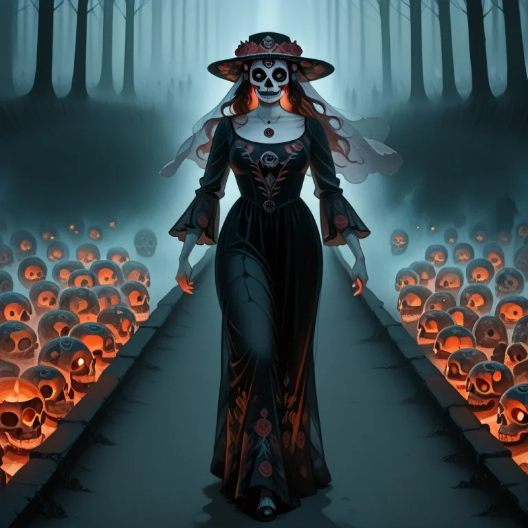 Masterpiece, Best Quality, Ultra-detailed, 1girl, La Catrina...