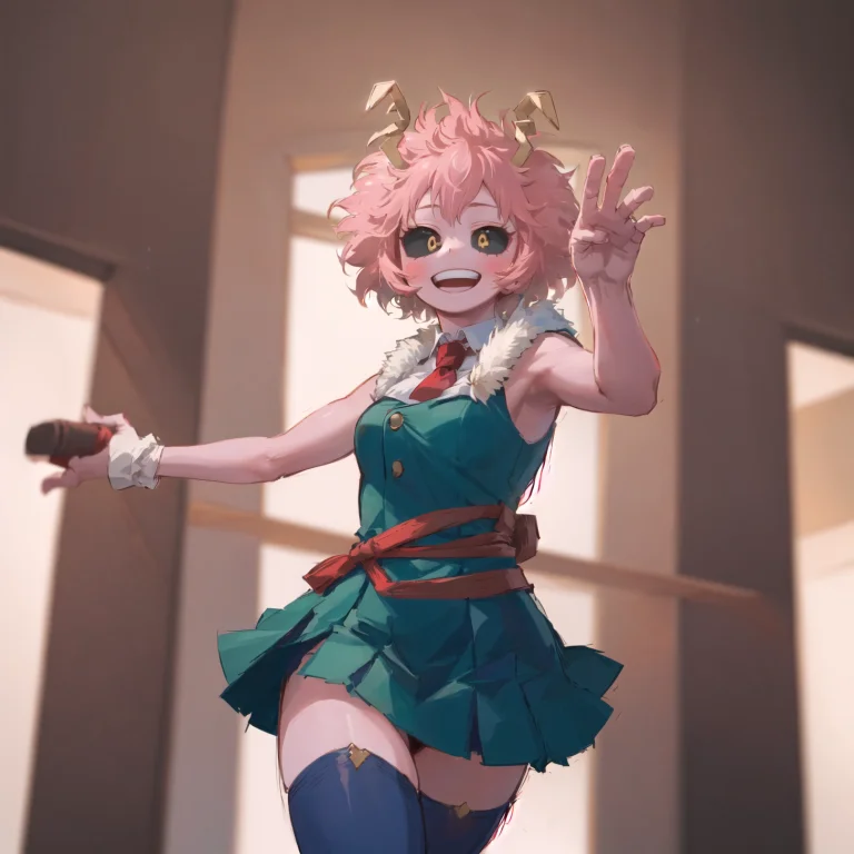 Masterpiece, Best Quality1.1, Mina Ashido, Blushing, Smile,...