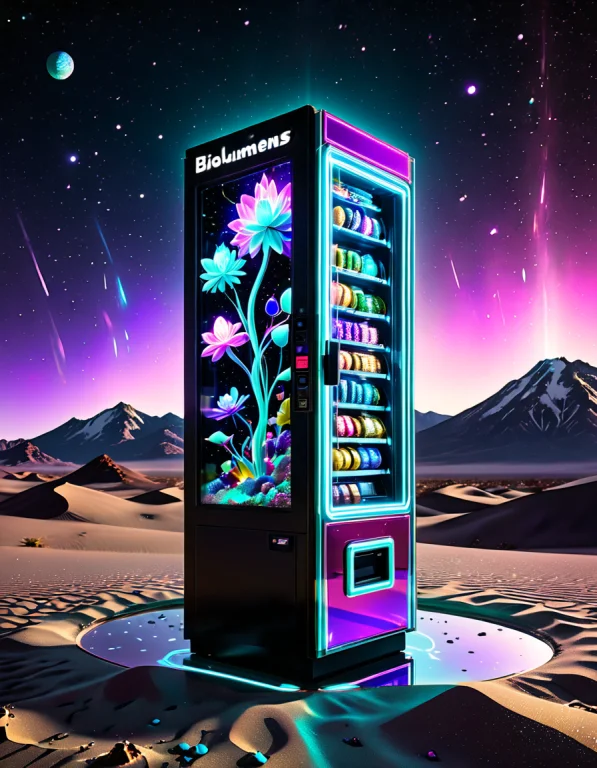 Biolumens Universe, Colossal Vending Machine Standing Alone...