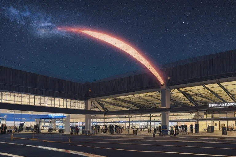 Airport, Night, High Quality, Crescent