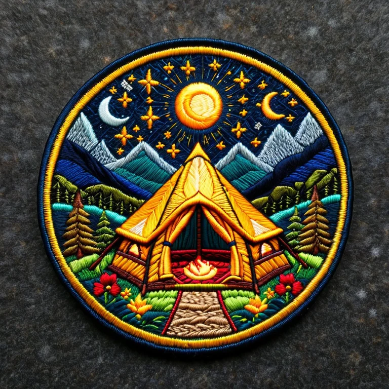 Ral-embroideredpatch, Artembroidery, A Tiny Cozy Campsite Wi...