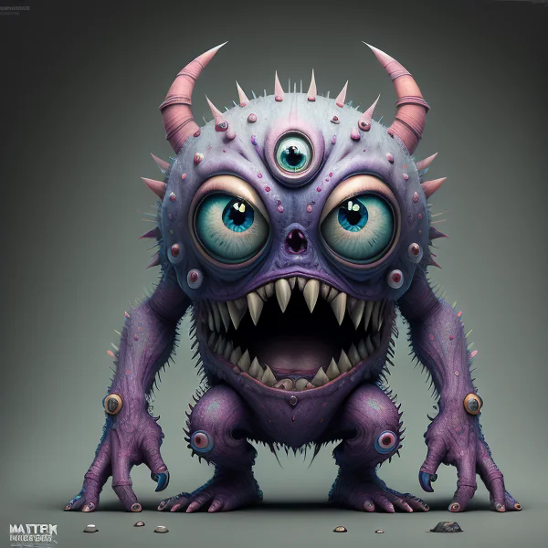 A Fantz Monster, Ultra Detailed, Creative Design, Lorasmallm...