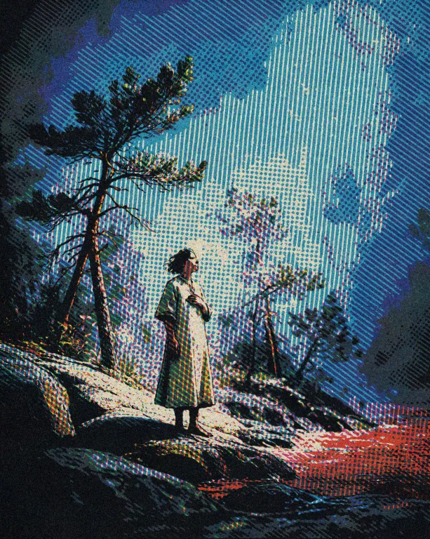 1970s Grainy Graphic Novel Comic Book Illustration Paint A F...