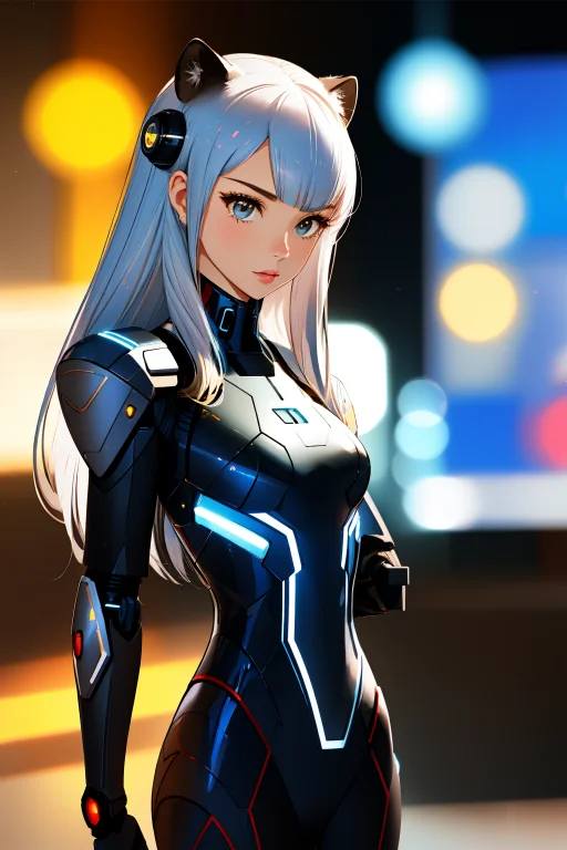 1girl, Loraaskzy0.8, Cinematic Still, Cheetah, Bokeh, Sci-fi...