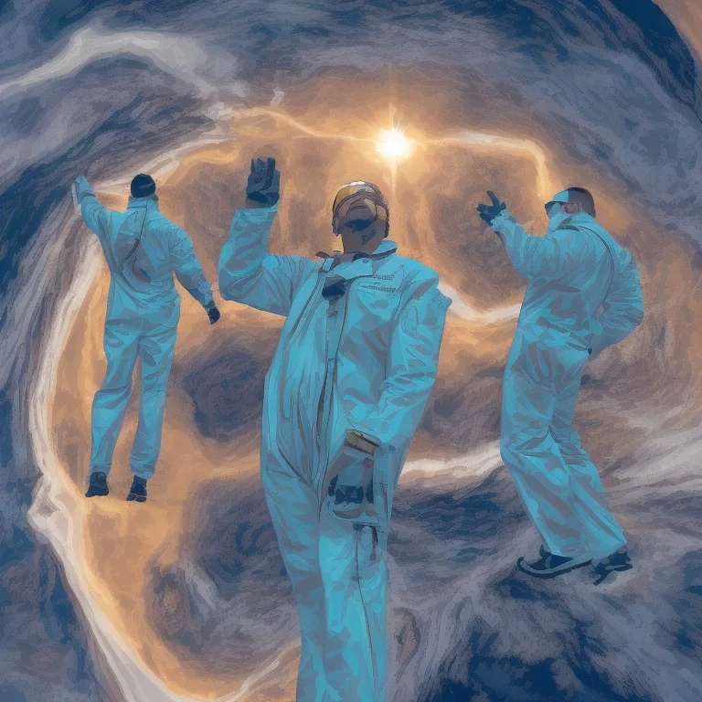High Angle Photo Glitchstick1 2 Man A Scientist Creates A Bl...