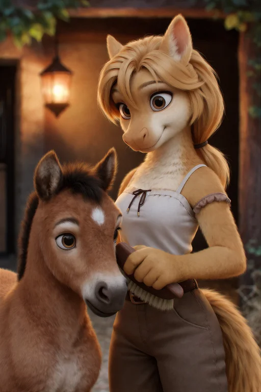 Ph0tika, Anthropomorphic, A Horse Woman With A Golden-tan Co...