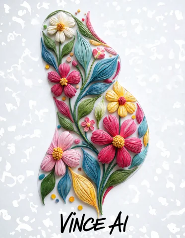 Icon Of Logo,colorful Pregnant Belly Made Of Flowers And Lea... — Stable Diffusion AI Prompt: icon of logo,colorful pregnant belly made of flowers and leaf shapes, on a pure...
