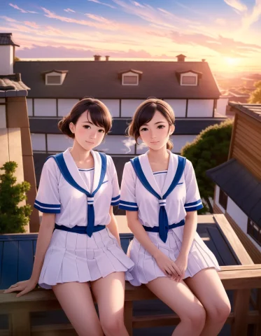 Masterpiece, Best Quality, Highly Detailed,2girls, Outdoors,... — Stable Diffusion AI Prompt: masterpiece, best quality, highly detailed,{{2girls}}, outdoors, smoking, school...