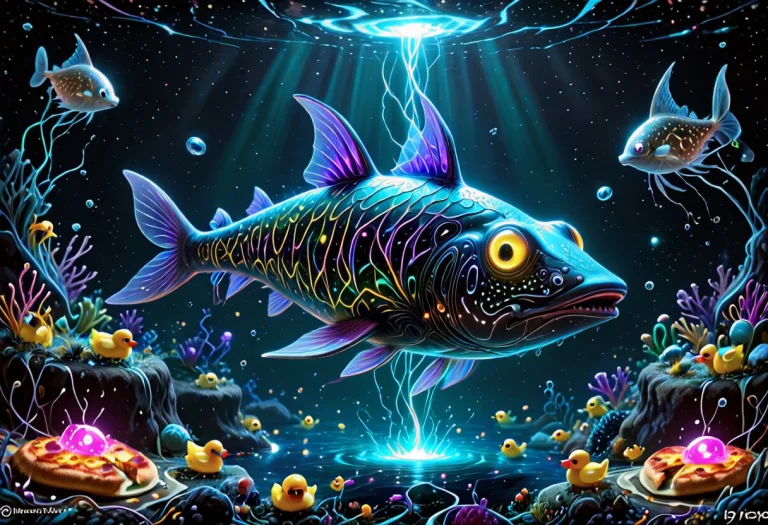Lazypos, Myststyle, No Humans, Anglerfish, Solo, Deep Sea, S...