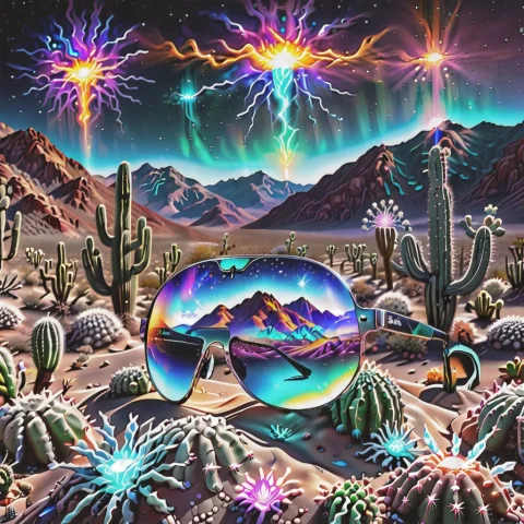 A Shimmering Landscape, Mountains That Are Bathed In An Othe... — SDXL AI Prompt: a shimmering landscape, mountains that are bathed in an otherworldly, starry nig...