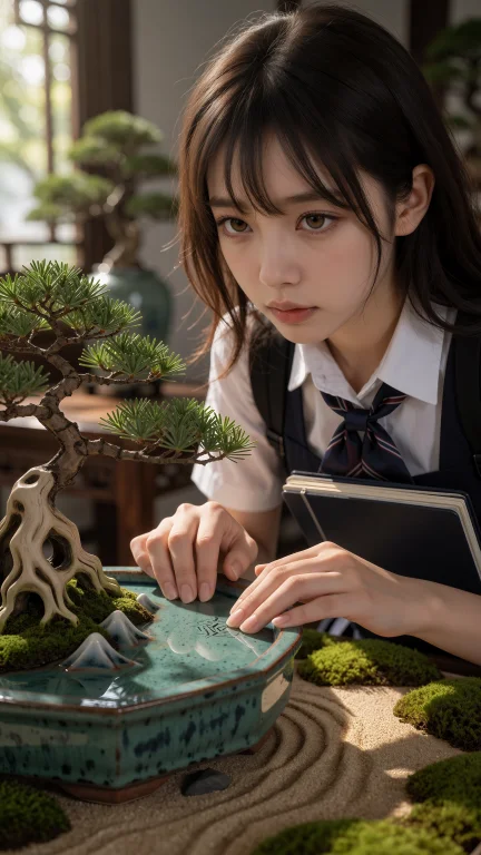 笹田纯,一位十九岁的东方少女,茶色偏黑的齐肩中长发配齐刘海,...