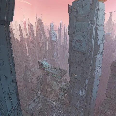 Complexla Style A Photo Of A Modern City In The Year 2077 Wi... — Stable Diffusion AI Prompt: ComplexLA style a photo of a modern city in the year 2077 with buildings in the...